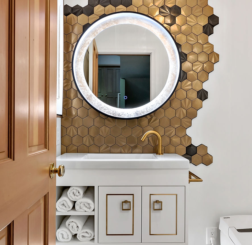 Sculptural Powder Room